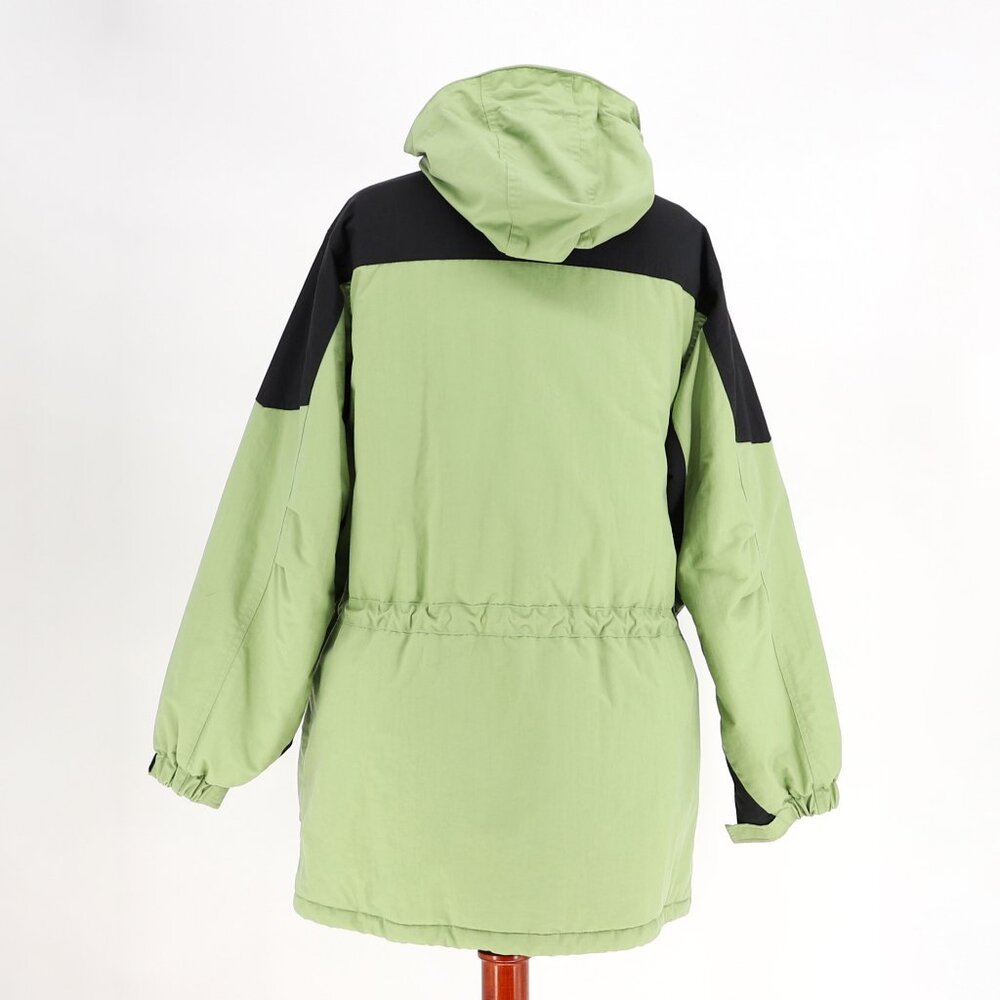 L.L.BEAN OUTDOORS Women's Parka Insulated Hooded Long Jacket Green Black Size L - Picture 4 of 11
